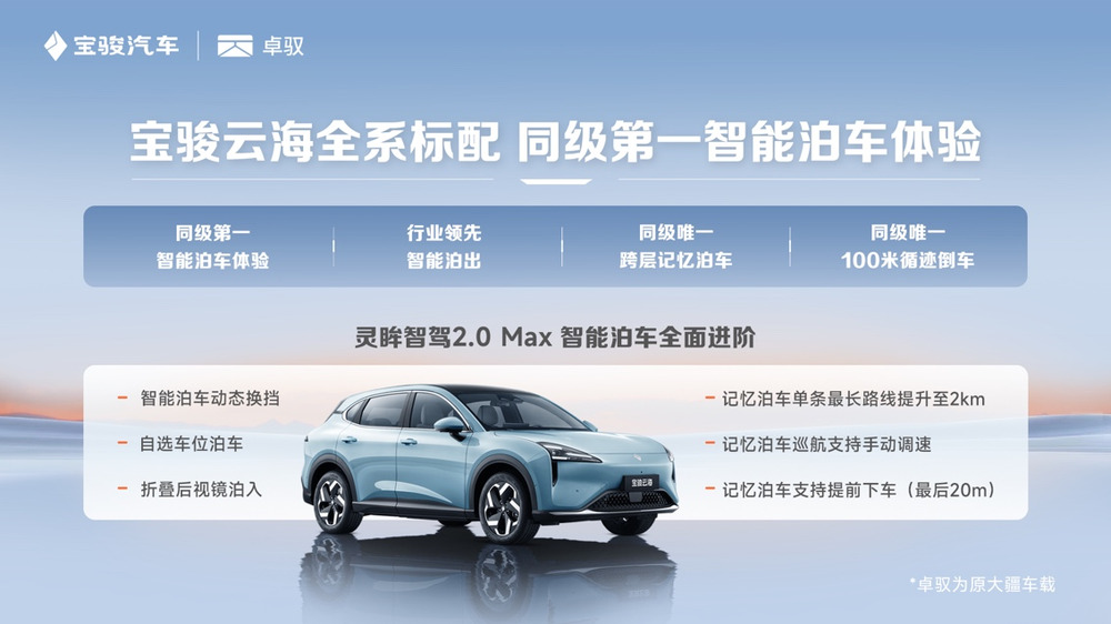 全系标配 宝骏云海联合卓驭科技官宣灵眸智驾2.0 Max
