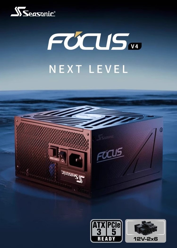 海韵发布 FOCUS V4 电源,搭载 OptiSink 高效散热技术