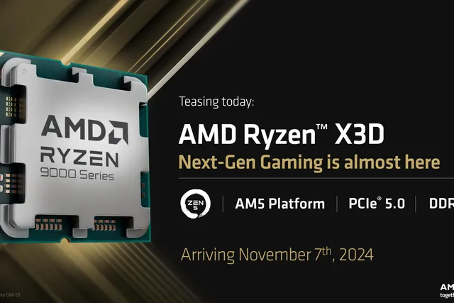 AMD 锐龙 9000X3D 系列桌面处理器官宣,11 月 7 日发售