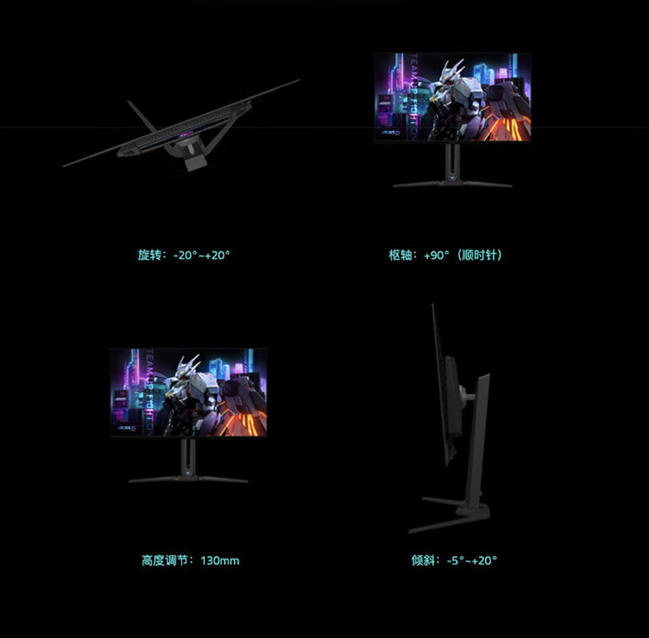 技嘉“FO27Q3”27 英寸显示器开售：2K 360Hz QD-OLED，4499 元