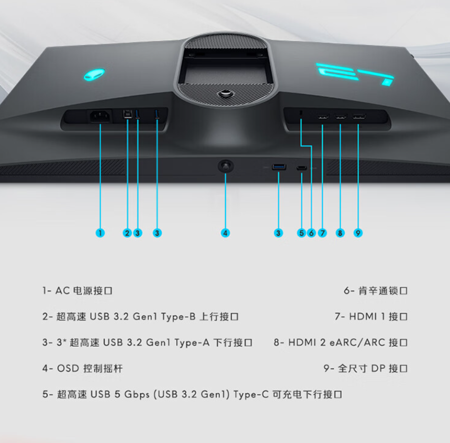 外星人 26.5 英寸 AW2725QF 双模电竞显示器开售：4K 180Hz / 1080P 360Hz，5999 元
