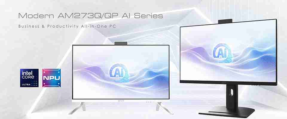 微星推出 Modern AM273Q/QP AI 一体机,配备英特尔 Meteor Lake-H 处理器