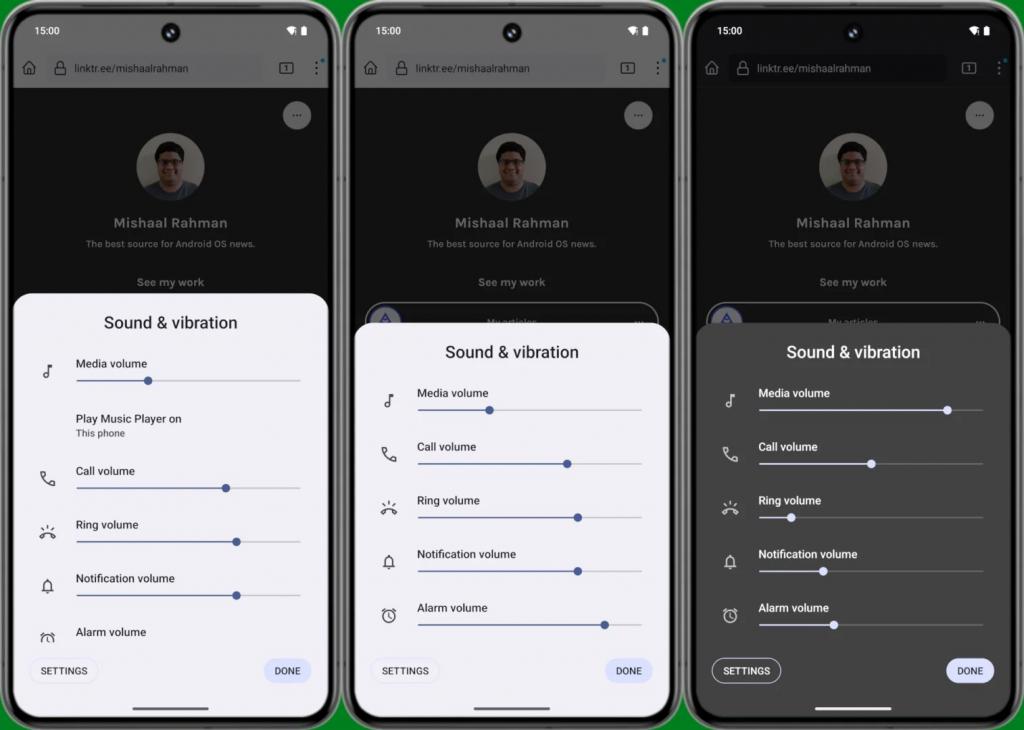 Android 15 再曝:音量调节面板 UI 新调整、或原生集成卫星通信