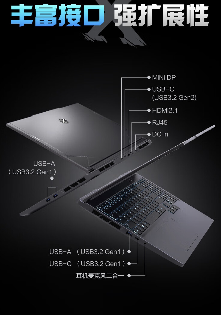 机械革命极光 X 游戏本新增配置开售:“i7-14650HX + 16G + 512G + RTX4060”到手 6079 元