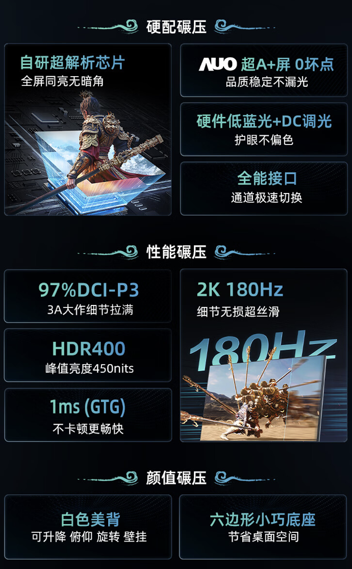 海信推出“27G5K Pro”27 英寸显示器:2K 180Hz,1099 元