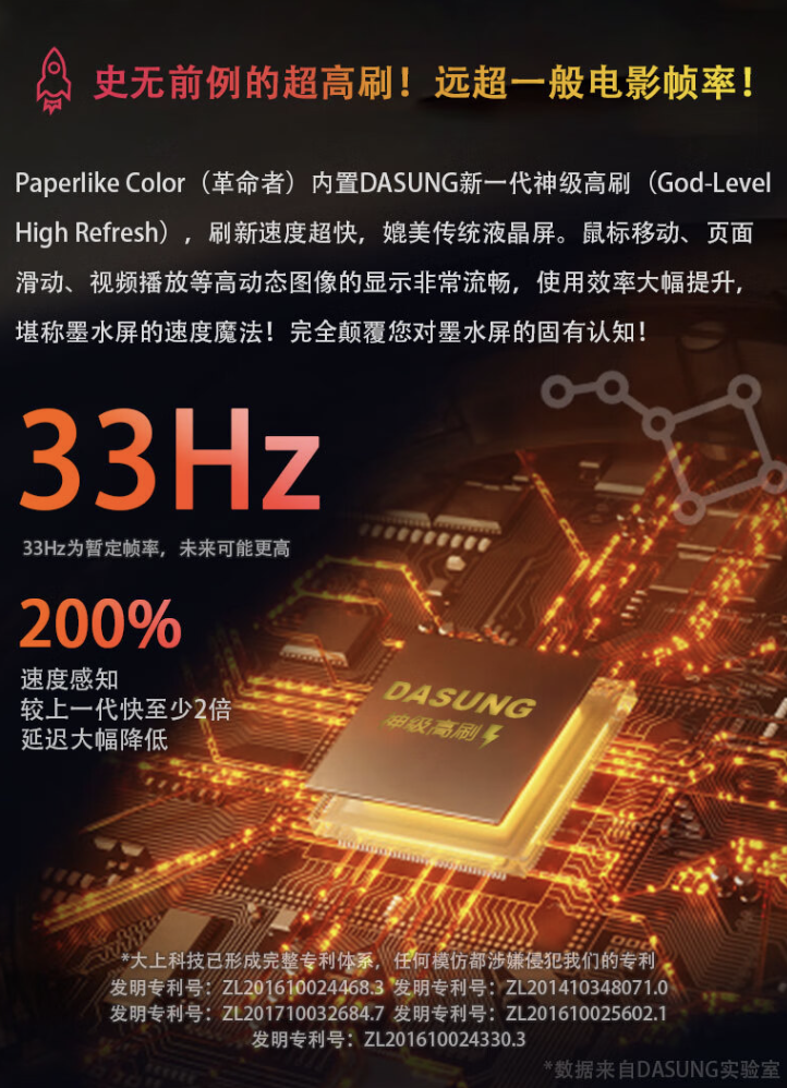 大上 Paperlike Color 革命者 25.3 英寸显示器开售：创纪录 33Hz“高刷”墨水屏，8489 元起