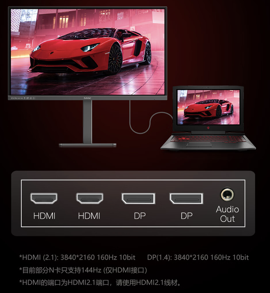 4K 160Hz 友达 Fast-IPS 面板:盛色 G7u Pro 27 英寸显示器 1379 元新低