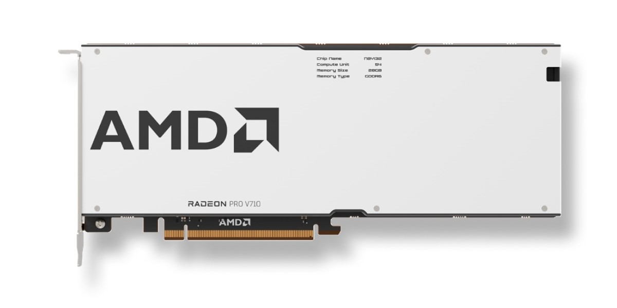 AMD 推出 Radeon PRO V710 显卡:RX 7700 XT 同规模核心 + 28GB 显存