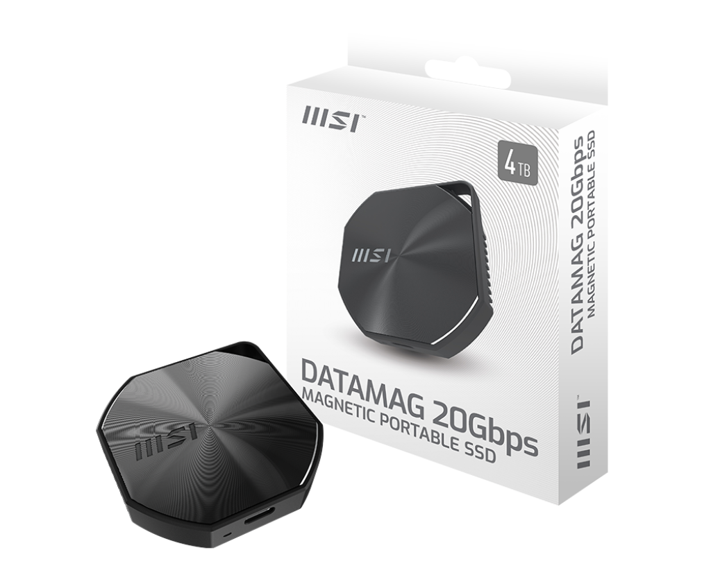 微星首款磁吸移动固态硬盘 DATAMAG 20Gbps 发布，最高 4TB 容量