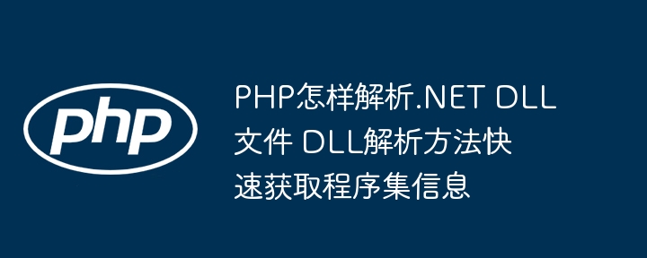 PHP解析.NET DLL方法,快速获取程序集信息