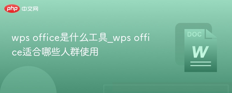 WPS Office是什么？适合哪些人用？