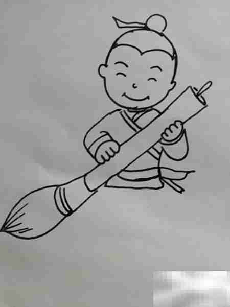 神笔马良简笔画教程