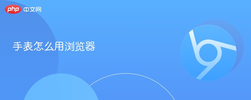 手表如何使用浏览器？