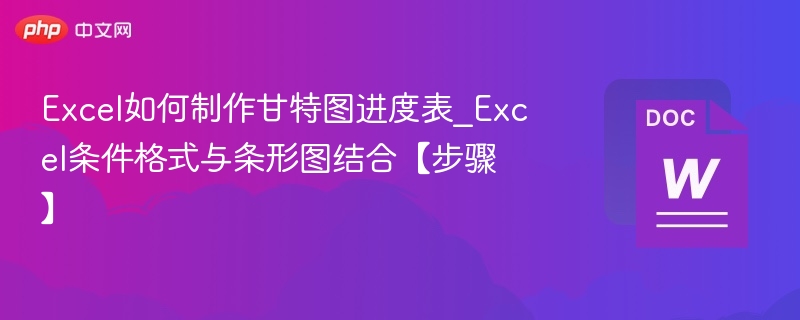 Excel制作甘特图步骤详解
