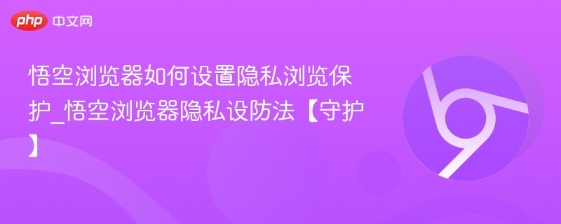 悟空浏览器隐私保护设置方法