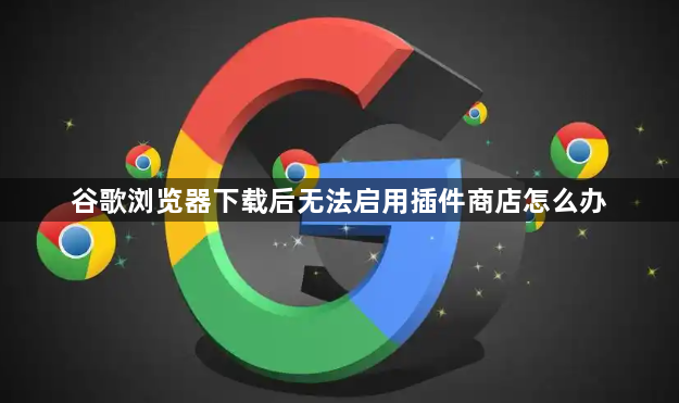 谷歌浏览器下载后无法启用插件商店怎么办
