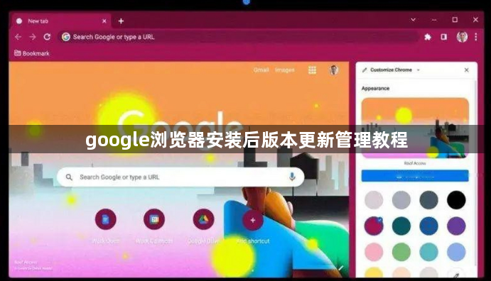 google浏览器安装后版本更新管理教程