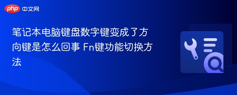 笔记本数字键变方向键怎么解决 Fn键切换方法