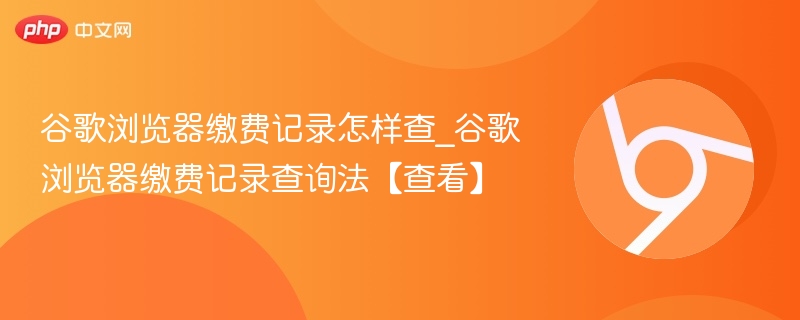 谷歌浏览器缴费记录怎么查