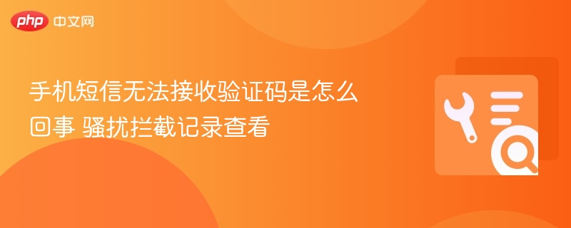 短信收不到验证码？骚扰拦截记录怎么查