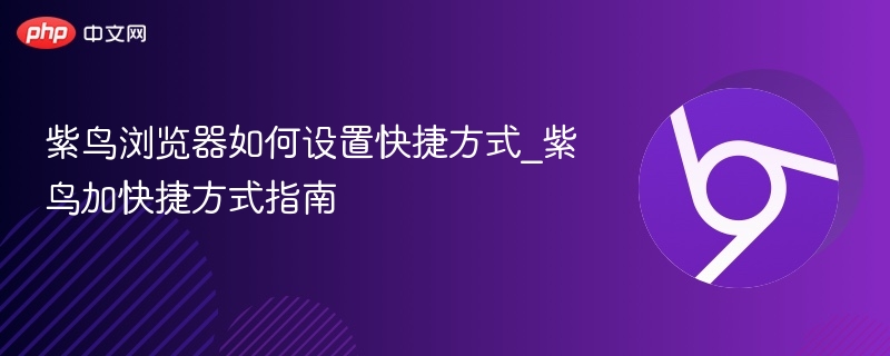 紫鸟浏览器快捷方式设置教程