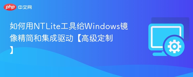 如何用NTLite工具给Windows镜像精简和集成驱动【高级定制】