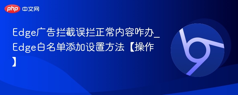 Edge广告拦截误拦内容怎么处理