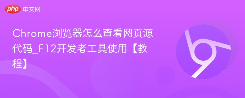 Chrome如何用F12查看网页源代码