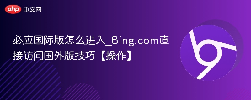 必应国际版怎么进？Bing.com访问技巧