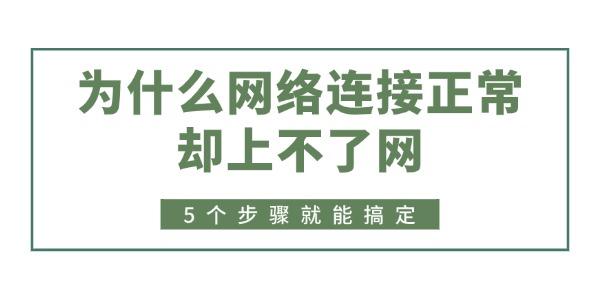 网络正常却无法上网？5步轻松解决！