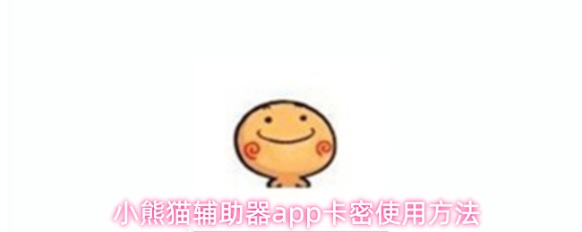 小熊猫辅助器app卡密使用方法