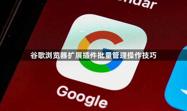 谷歌浏览器扩展插件批量管理操作技巧