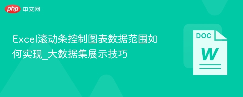 Excel滚动条控制图表数据范围怎么操作