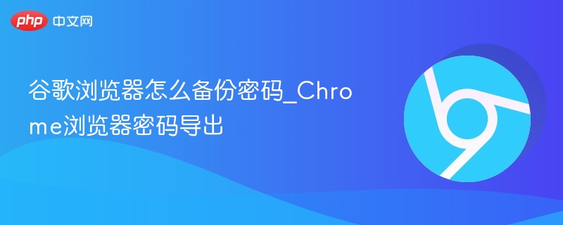 Chrome密码备份方法详解