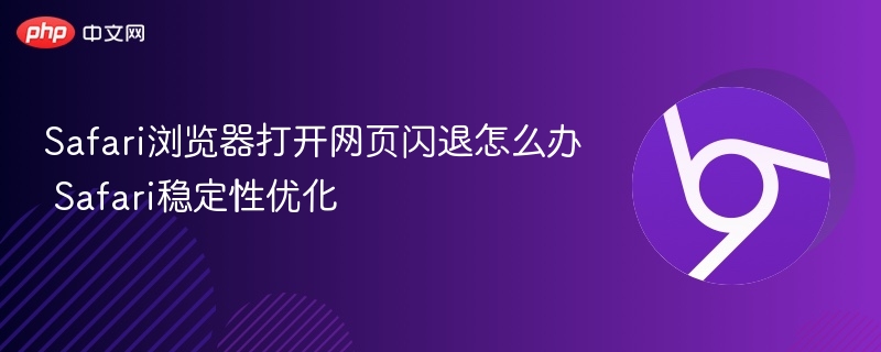 Safari浏览器打开网页闪退怎么办 Safari稳定性优化