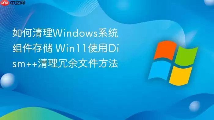 如何清理Windows系统组件存储 Win11使用Dism++清理冗余文件方法