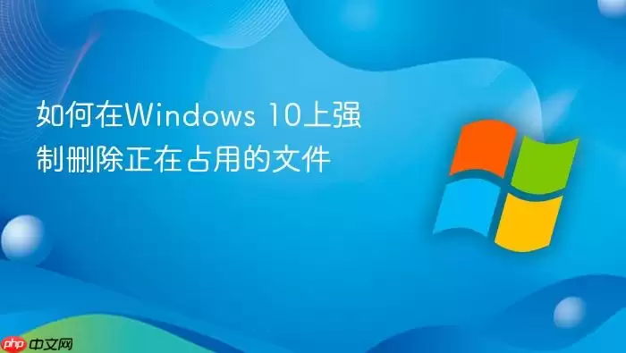 如何在Windows 10上强制删除正在占用的文件