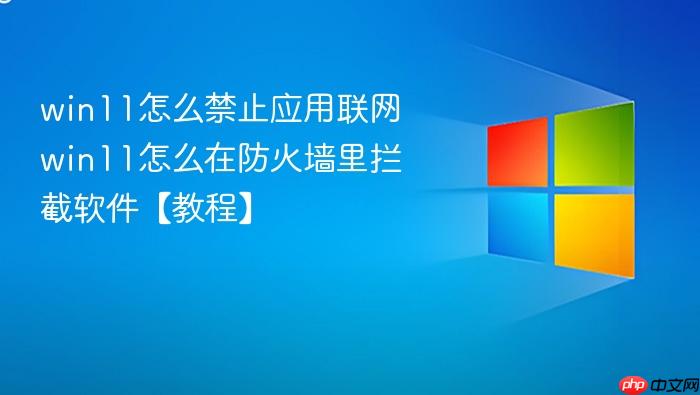 win11怎么禁止应用联网 win11怎么在防火墙里拦截软件【教程】