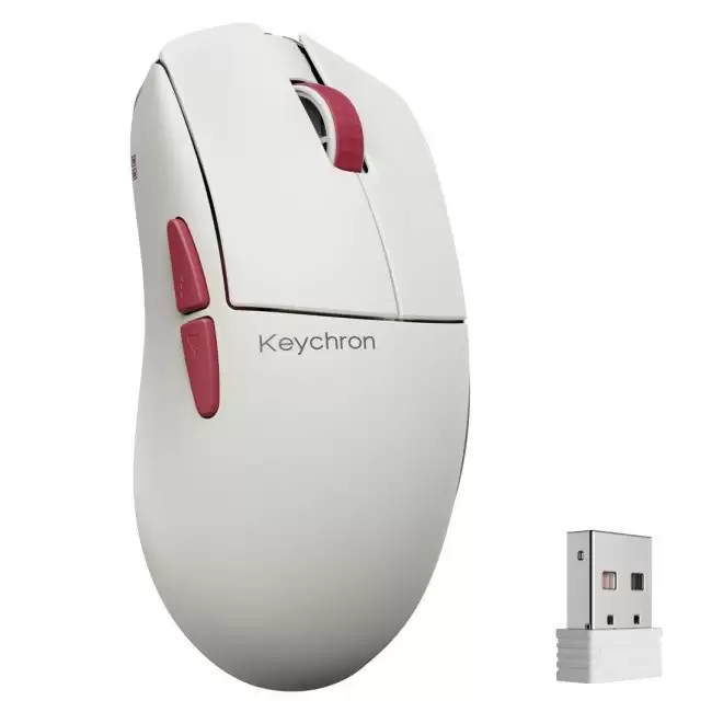 Keychron 推出 G4 鼠标:复古白红 PAW3950 55g 8kHz
