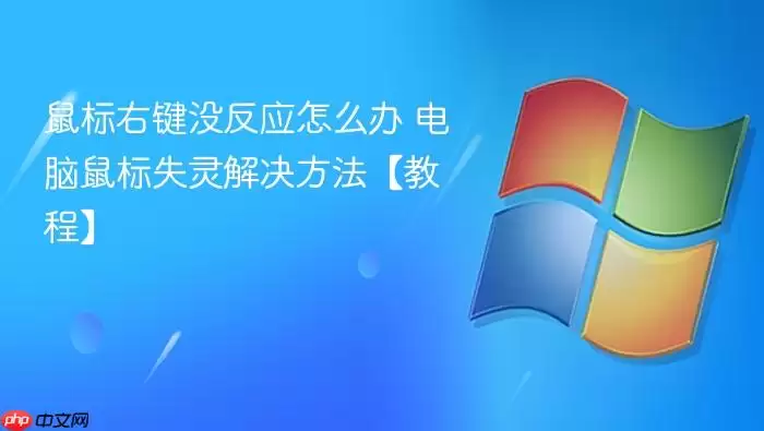 鼠标右键没反应怎么办 电脑鼠标失灵解决方法【教程】