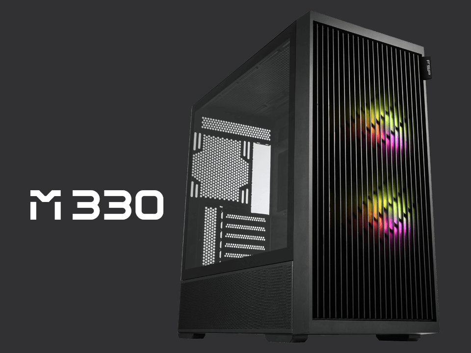 全汉推出中塔 ATX 机箱 M330:磁吸格栅前板,支持 400mm 显卡