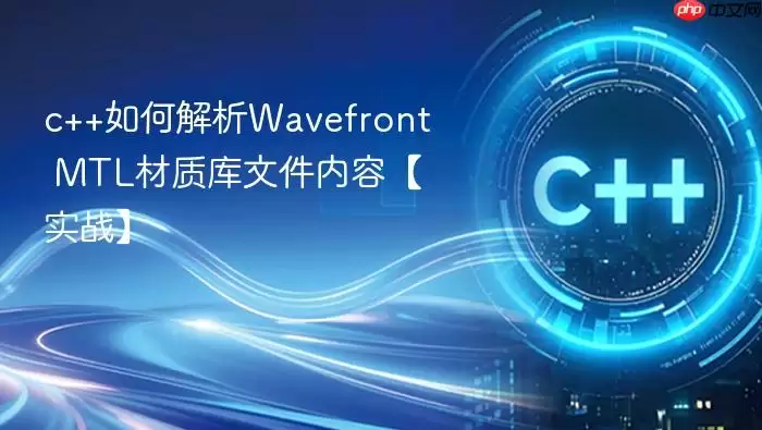 c++如何解析Wavefront MTL材质库文件内容【实战】