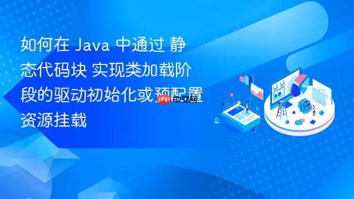 如何在 Java 中通过 静态代码块 实现类加载阶段的驱动初始化或预配置资源挂载