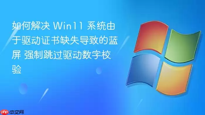 如何解决 Win11 系统由于驱动证书缺失导致的蓝屏 强制跳过驱动数字校验