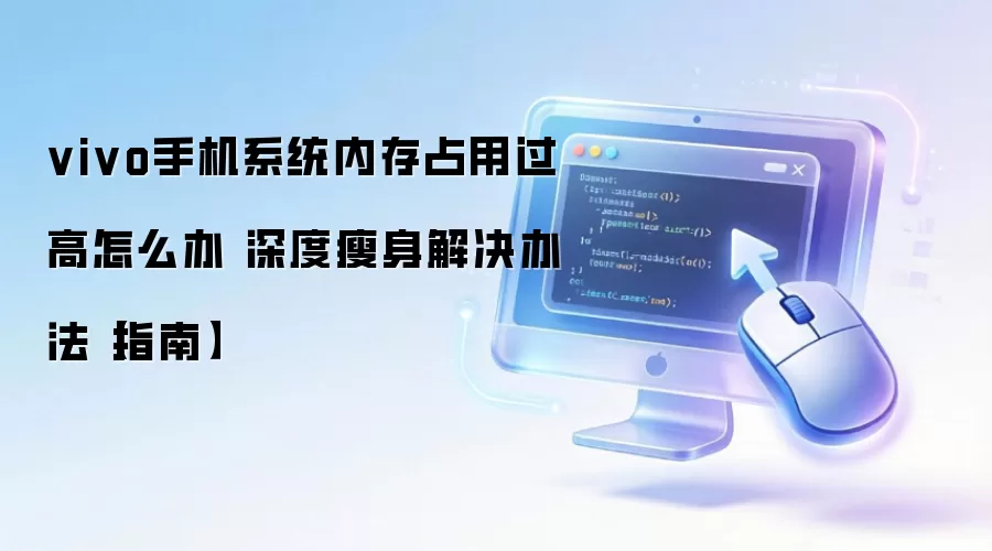 vivo手机系统内存占用过高怎么办 深度瘦身解决办法【指南】