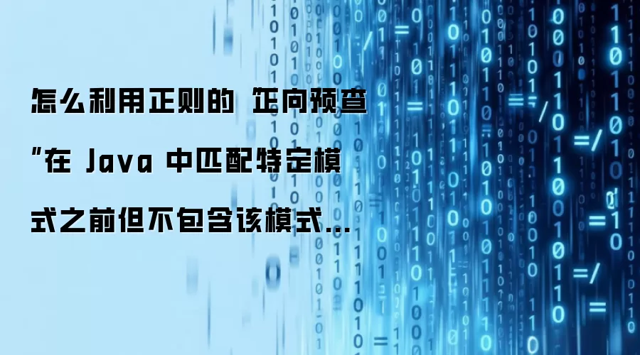怎么利用正则的“正向预查”在 Java 中匹配特定模式之前但不包含该模式本身的文本