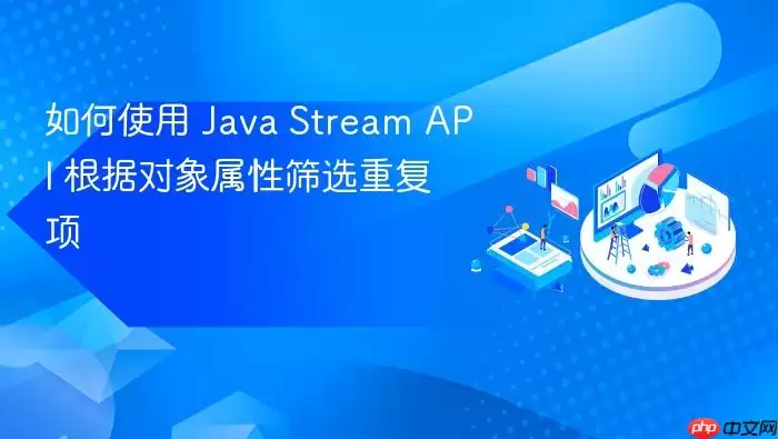 如何使用 Java Stream API 根据对象属性筛选重复项