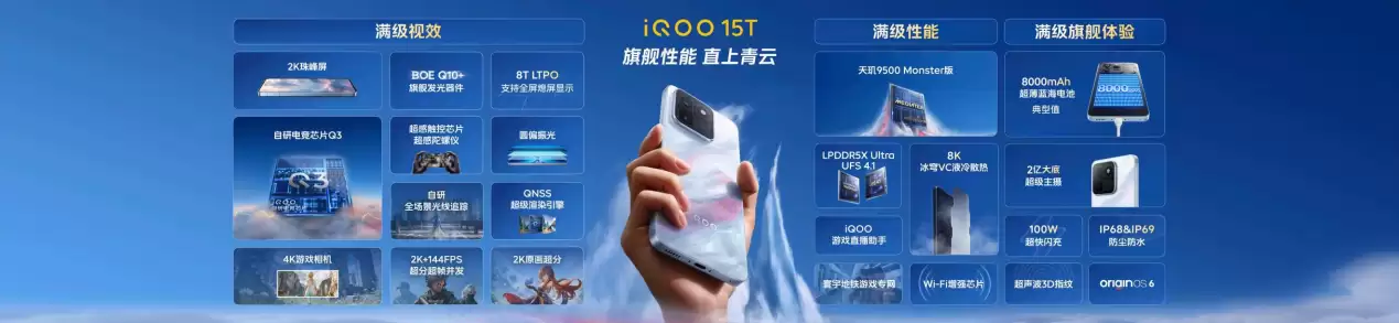 iQOO15T 正式发布:首发搭载天玑9500 Monster版芯片