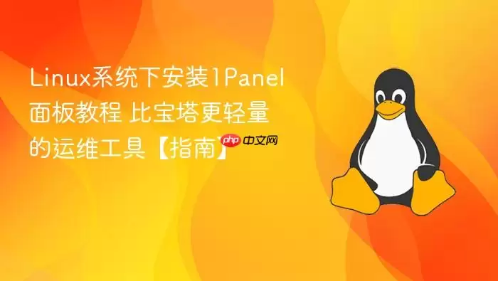 Linux系统下安装1Panel面板教程 比宝塔更轻量的运维工具【指南】