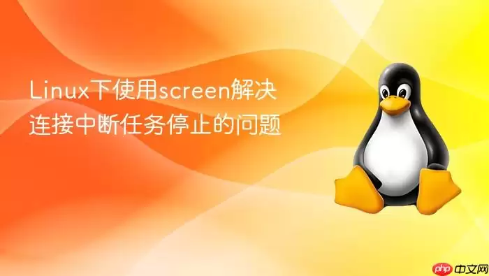 Linux下使用screen解决连接中断任务停止的问题